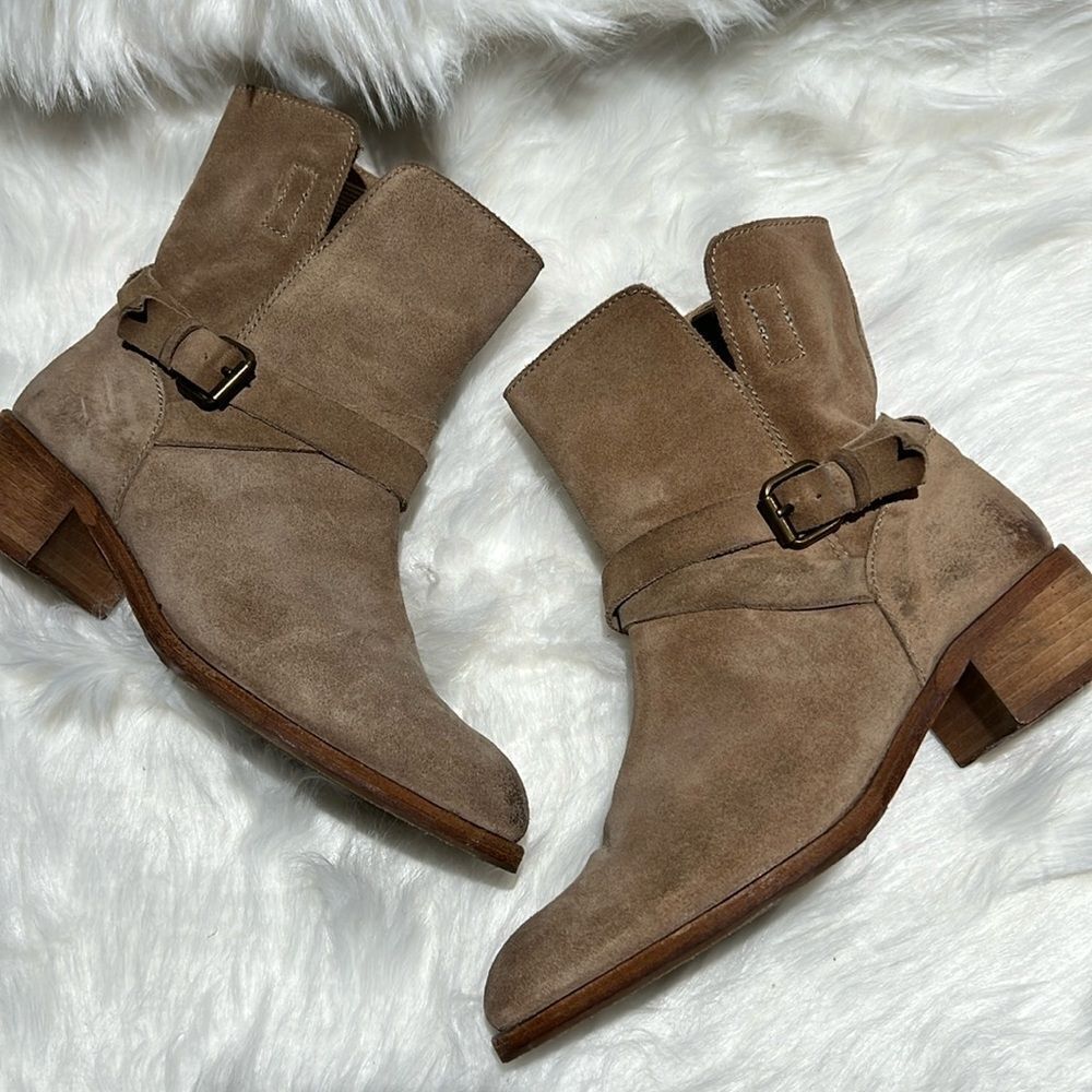 J.Crew $198 Pull On Boots in Tan Suede Size 6. B30B